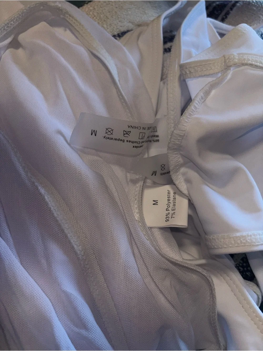 White Halter Bikini Top and Cover-Up Set Medium NWOT